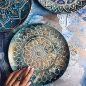 نمونه‌کار آموزش نقطه کوبی روی سفال